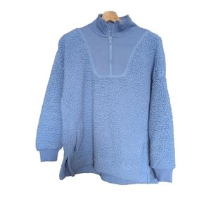 Aerie Blue Fleece Sweater (XS)